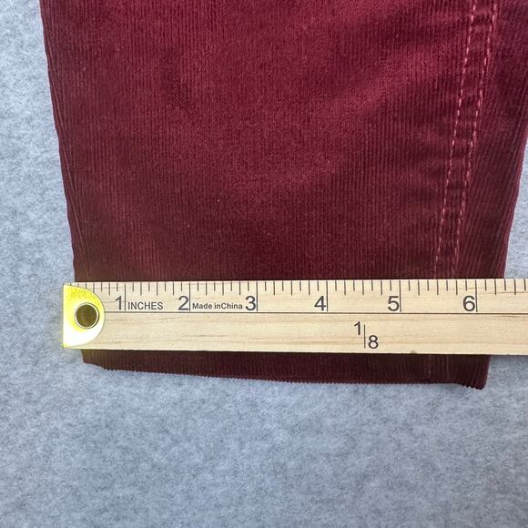 Jones New York Lexington Skinny Corduroy Jeans WMNS 10 Maroon Straight Stretchy - Picture 13 of 13